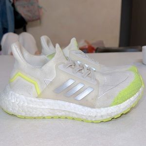 Ivy Park Adidas Ultraboost kids slip on sneakers. Neon yellow, white. Size 13k.